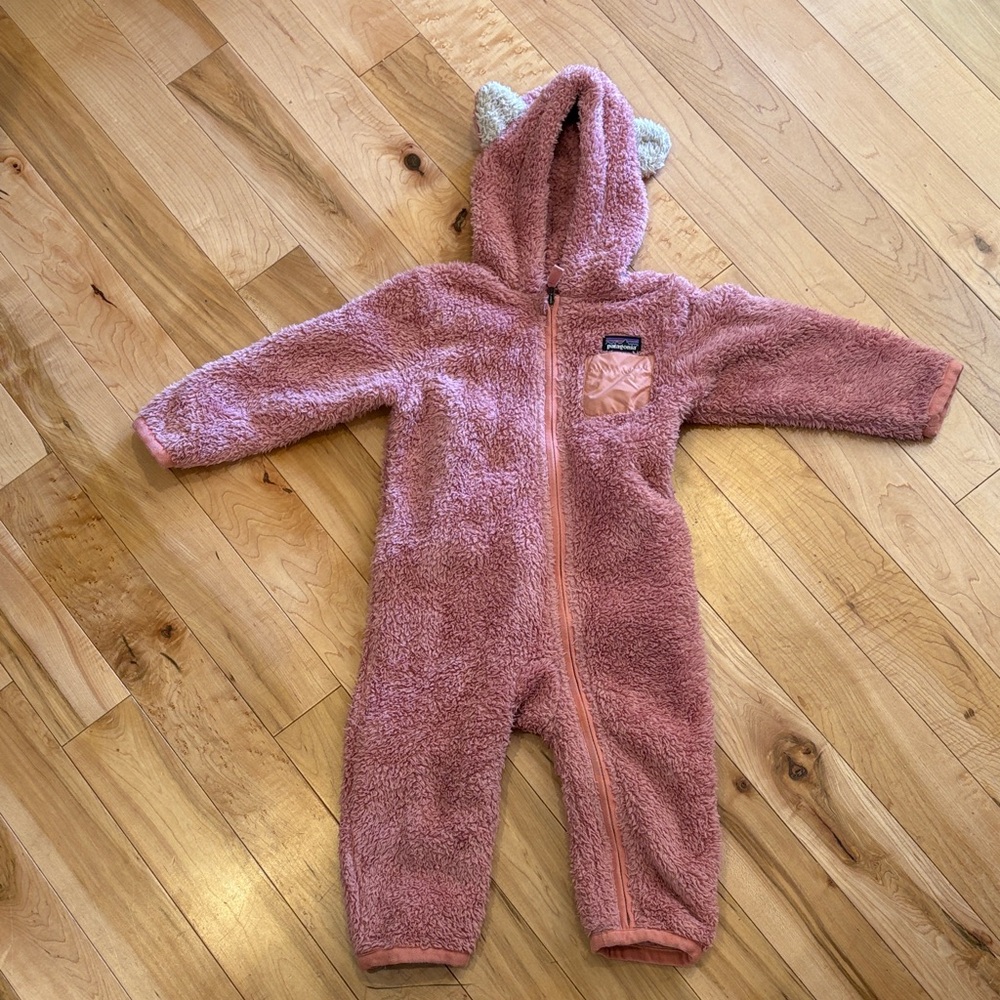 Kids Pink Fleece One Piece